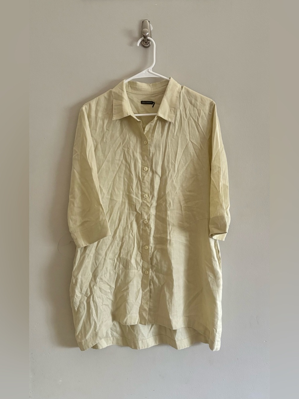 Stella Carakasi Natural Lux 100% Hemp Button Down Tunic Lagenlook | Size M